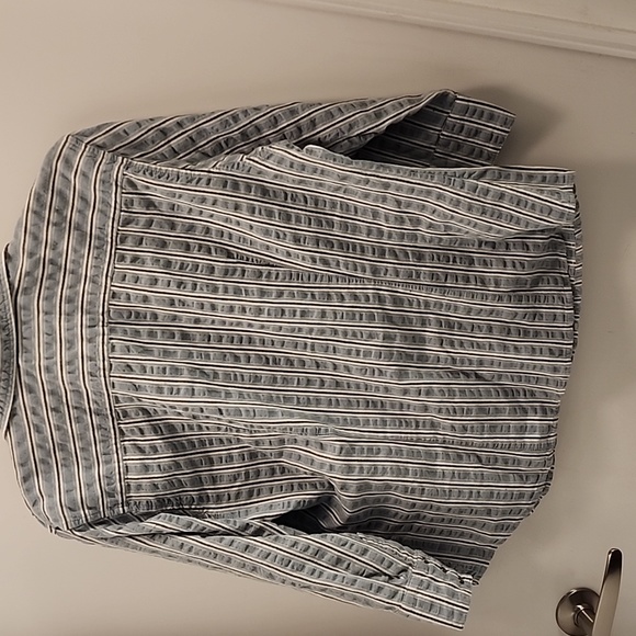 📛5/$25 Columbia Pearl Snap Pinstripe Longsleeve Button Down - Picture 8 of 8
